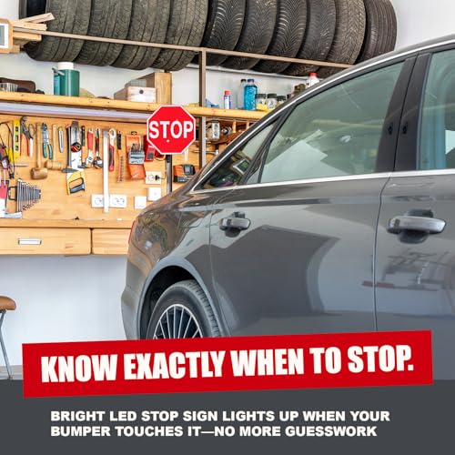 image for Securityman Garage Parking Aid with LED Stop Sign [Upgraded Base] – 