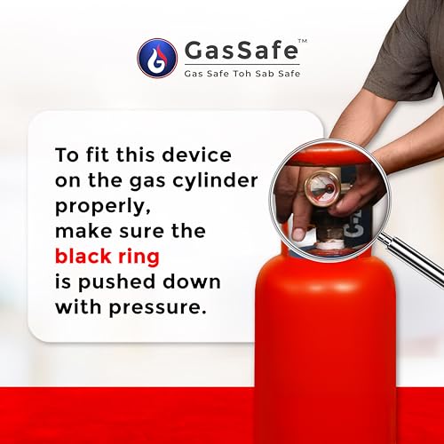 Image of INDIA'S Original Gas Cylinder Safety Device | Gas Leakage Detector | Gas Safe Device | 30% Gas Savings | 3-Year Warranty
