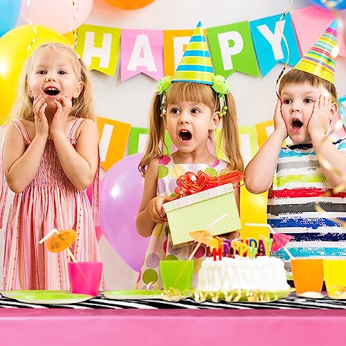 Buryeah 3 Pcs Zebra Tablecloth Zebra Print Plastic Table Cloth Disposable Tablecloth Animal Safari Table Cover 54 x 108'' for Baby Shower Wedding Birthday Party Decorations Supplies(Hot Pink A) by Buryeah - Used condition - Image 6