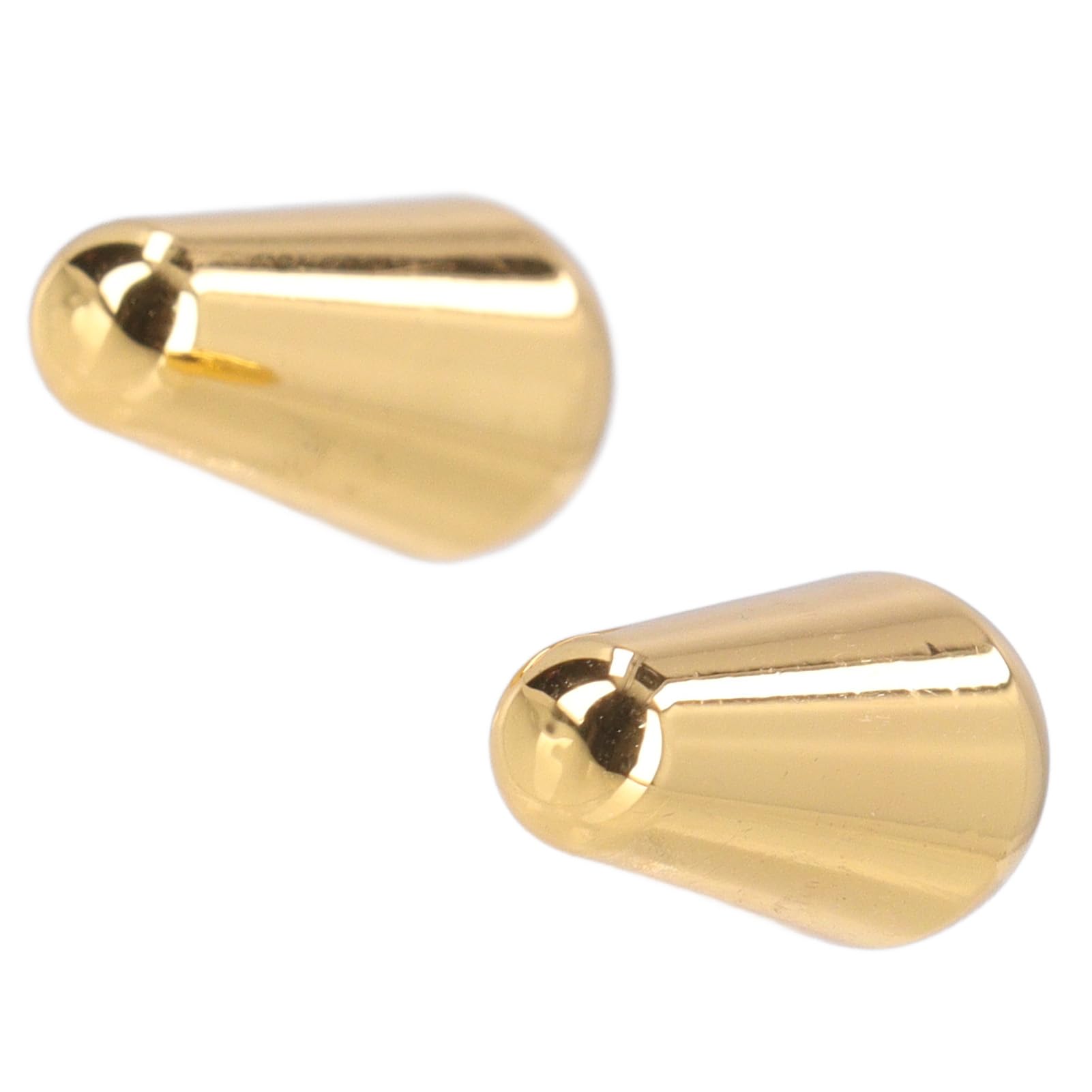 Jelquix Gold 2Pcs Guitar Pickup Switch Knob Tips, Reliable Replacement Caps For St Tl Style Electric Guitars, Made Of Brass And Pp Plastic, Durable And Practical (Gold)