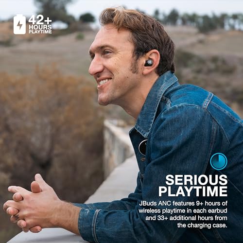 image for JLab JBuds ANC 3 True Wireless Earbuds with Charging Case, 42 Hours of