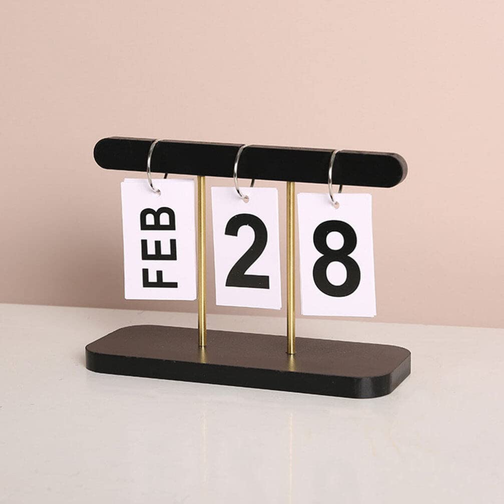 Amazon.com: PRETYZOOM Wooden Desk Calendar Vintage Perpetual