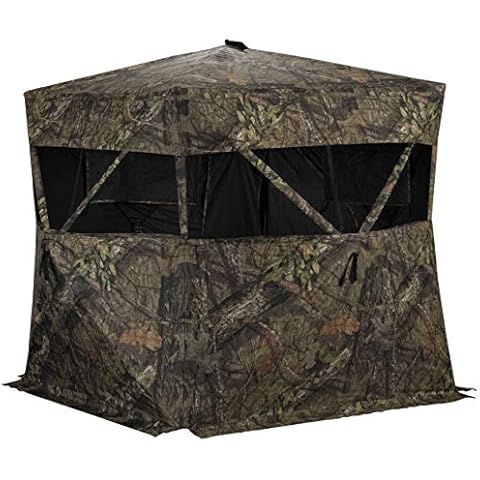 Rhino Blinds R150-MOC Tough 3 Person Outside Game Hunting Ground Blind, Mossy Oak Breakup Country Camouflage Cover