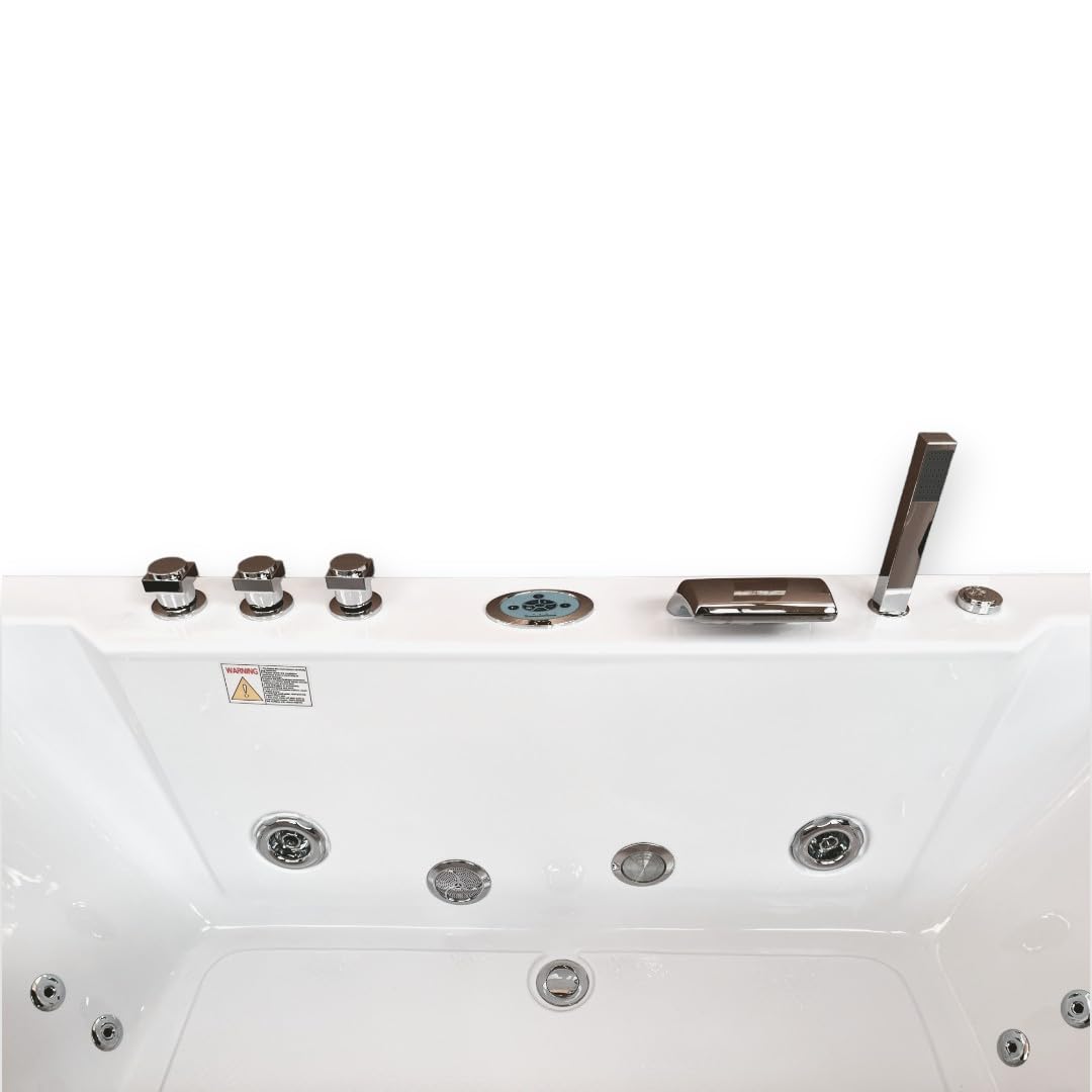 GRAFICA MA.RO SRL Spa con hidromasaje 180 x 90 cm Modelo Bañera Armonía esquina del baño con cromoterapia Nuevo 2 personas para