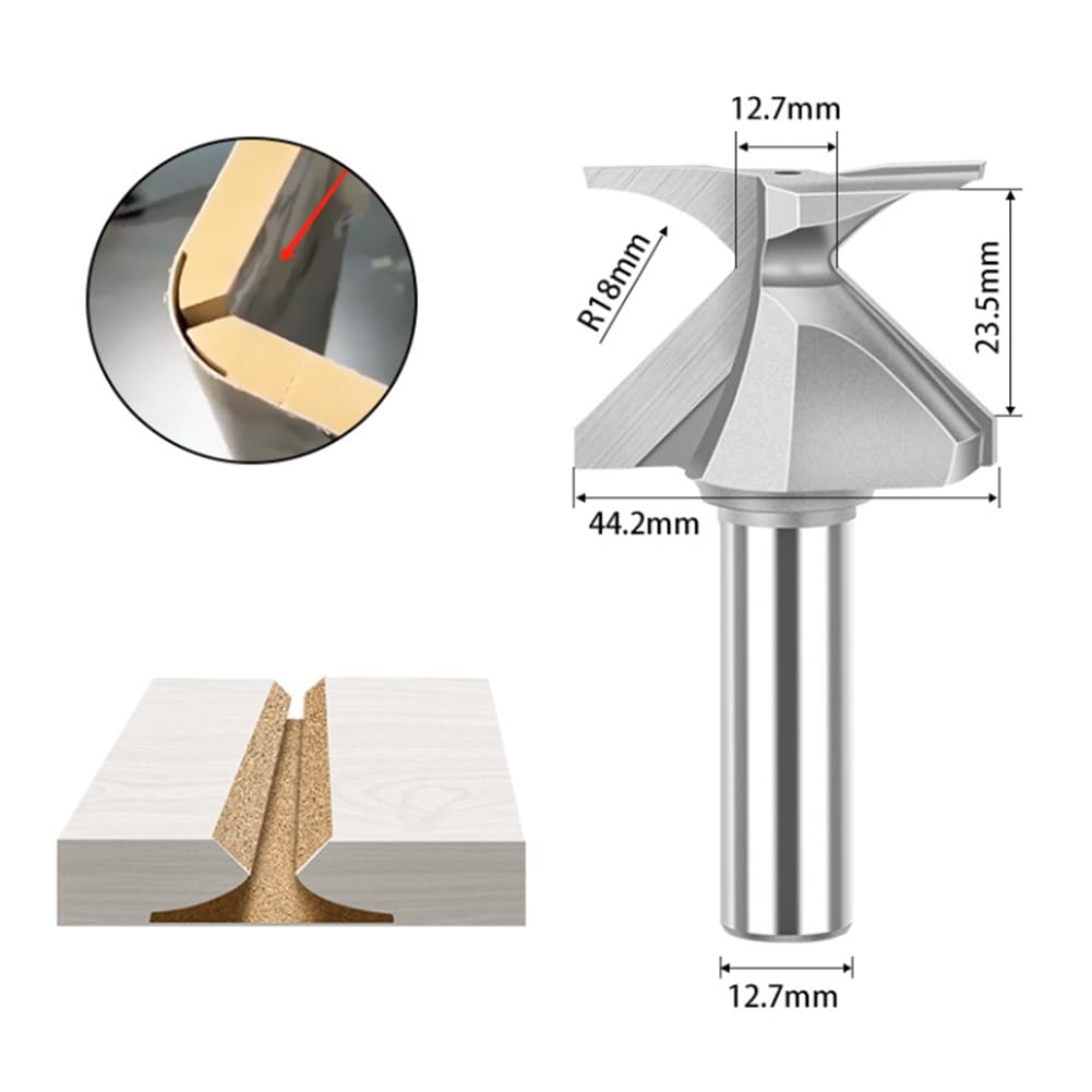 R18/R30 1/2-Schaftfräser für die Holzbearbeitung, Doppelschneidfräser, Fräser für Holzhandwerkzeuge D