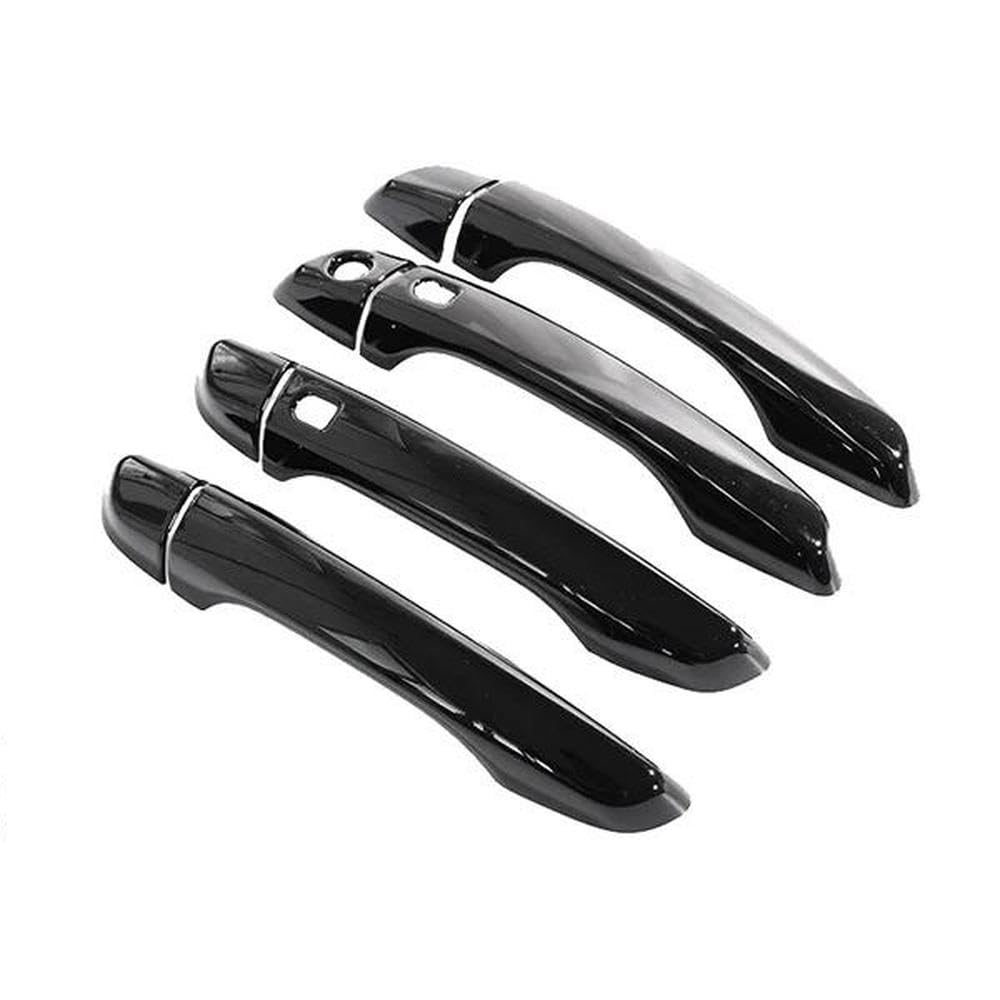 Sxqpocar 4Handle 2 Buttons For Opel Mokka Mk2 2021 2022 2023 Gloss Black Door Handle Cover Sticker Trim Replacement Parts(4Handle 2 Buttons)