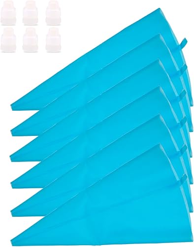 Bolsas de silicona para repostería, 3 tamaños, 12 pulgadas, 14 pulgadas, 16 pulgadas cada una, 2 bolsas reutilizables para pastelería para hornear,