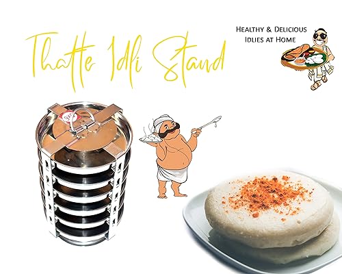 Image of Bleaf Stainless Steel Thatte Idli Stands (6 Plates - 6 thatte idli)