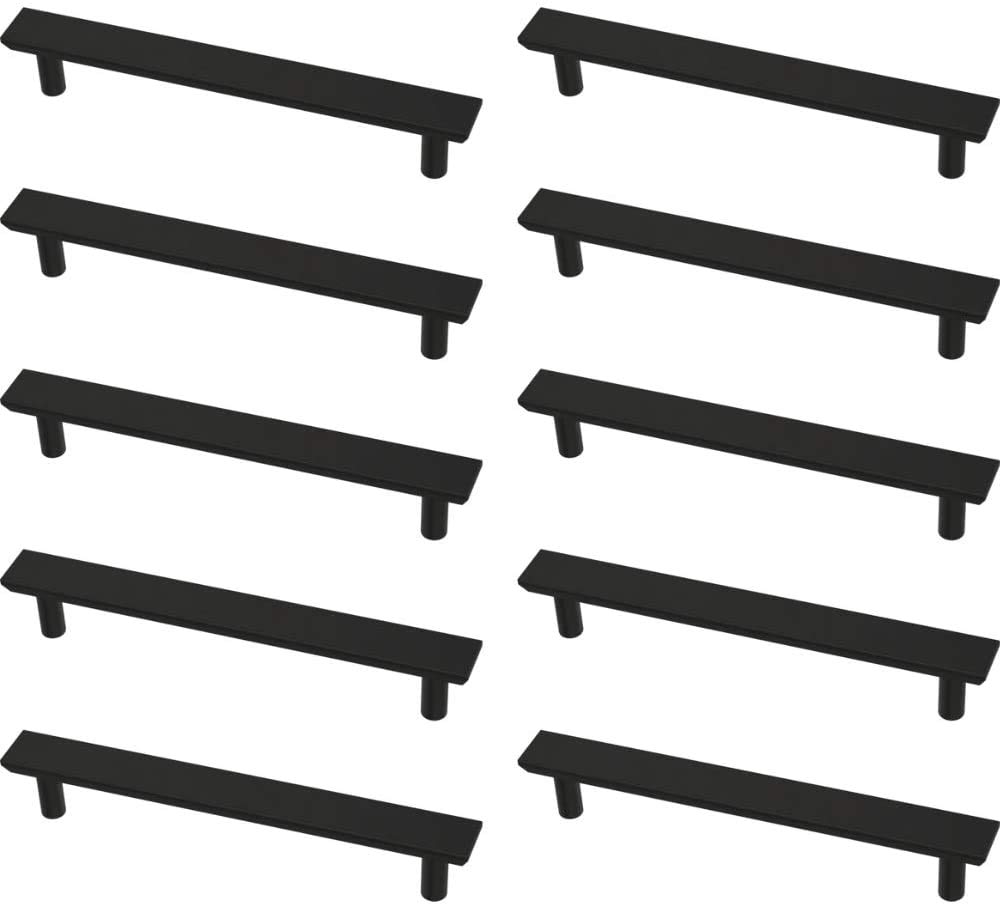 Franklin Brass Simple Chamfered (10-Pack) Cabinet Handles 5-1/16' Hole Center Matte Black Kitchen Drawer Pulls Dresser - Image 3