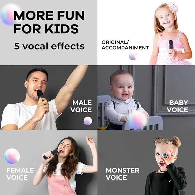 Image of SingStar Karaoke Speaker and Wireless Mic for Kids Toddlers Bluetooth Portable for Girls Boys Perfect Birthday Gifts Ages 4, 5, 6, 7, 8, 9, 10+ Years Black