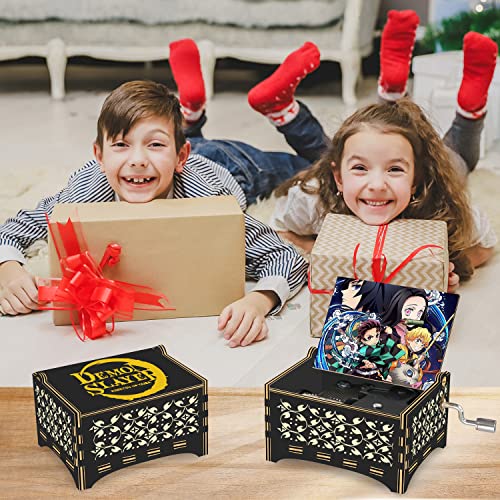 Gorhperd Demon Slayer Merch Music Box Gifts For Anime Fans | Demon Slayer Toy Hank Crank Music Box | Play Demon Slayer Theme Song | Anime Gifts For Sister/Daughter/Kids/Nephew/Niece. #TOP6