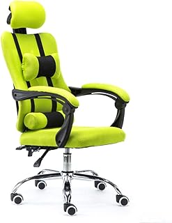 Silla para Juegos, Silla de Oficina con Brazos, Silla de Reclinable para Computadora Silla de Oficina Giratoria con ReposapiéS, Reposacabezas Ajustable y Soporte Lumbar