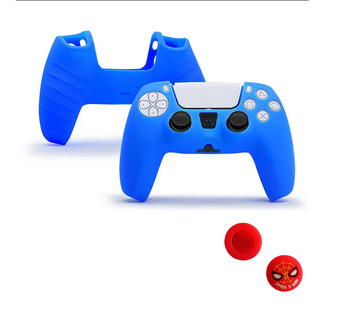 Dorca Controller Skin for Ps5, Ergonomic Anti-Slip Soft Ultra-Thin Silicone Protective Cover Case for PlayStation 5 DualSense Wireless Controller Blue with 2PCS Thumb Grips Caps-Spiderman Design (B0CTSZ8PXD) Amazon Price History, Amazon Price Tracker