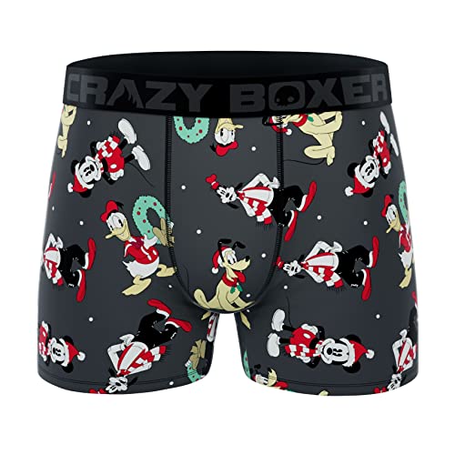 Crazyboxer Men’s Disney Mickey And Friends Pack Of 3 Breathable Soft Micro-Stretch Boxer Briefs #TOP5