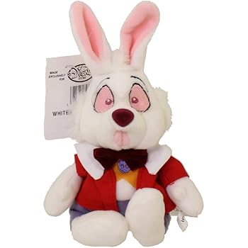 white rabbit stuffed animal alice wonderland