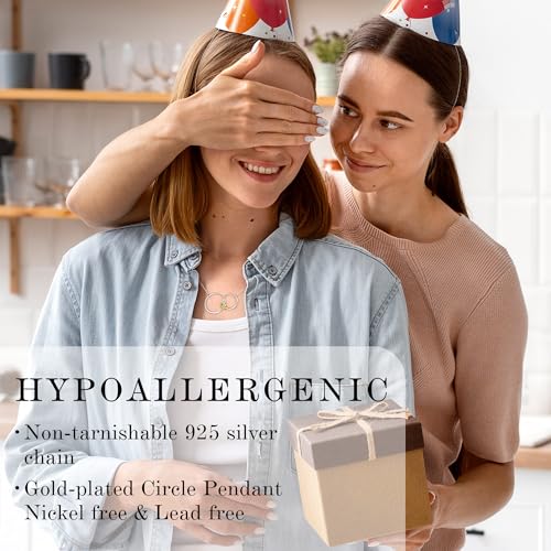 IEFLIFE Birthday Gifts for Women - 925 Sterling Silver Chain Circles Necklace Jewelry, 30th 40th 50th 60th Birthday Gifts Woman Her, 30 40 50 60 Years Old Gift Necklaces Jewelry4