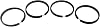 4Sets Piston Ring Compatible with Isuzu Engine 4JB1 4JB1T