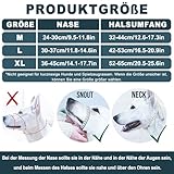 Voarge Ausbildungsgeschirr Hundehalfter Haustier Maulkorb, Einfache Anpassung, Leicht, mit gepolstertem Nasenriemen, Hundemundschutz Training Halter verhindert Bellen Beißen und Kauen, M