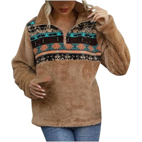 Women's Sherpa Fleece Half Zip Hoodie Cover