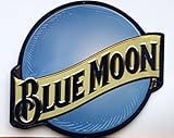 Blue Moon Tin Sign by Ande Rooney