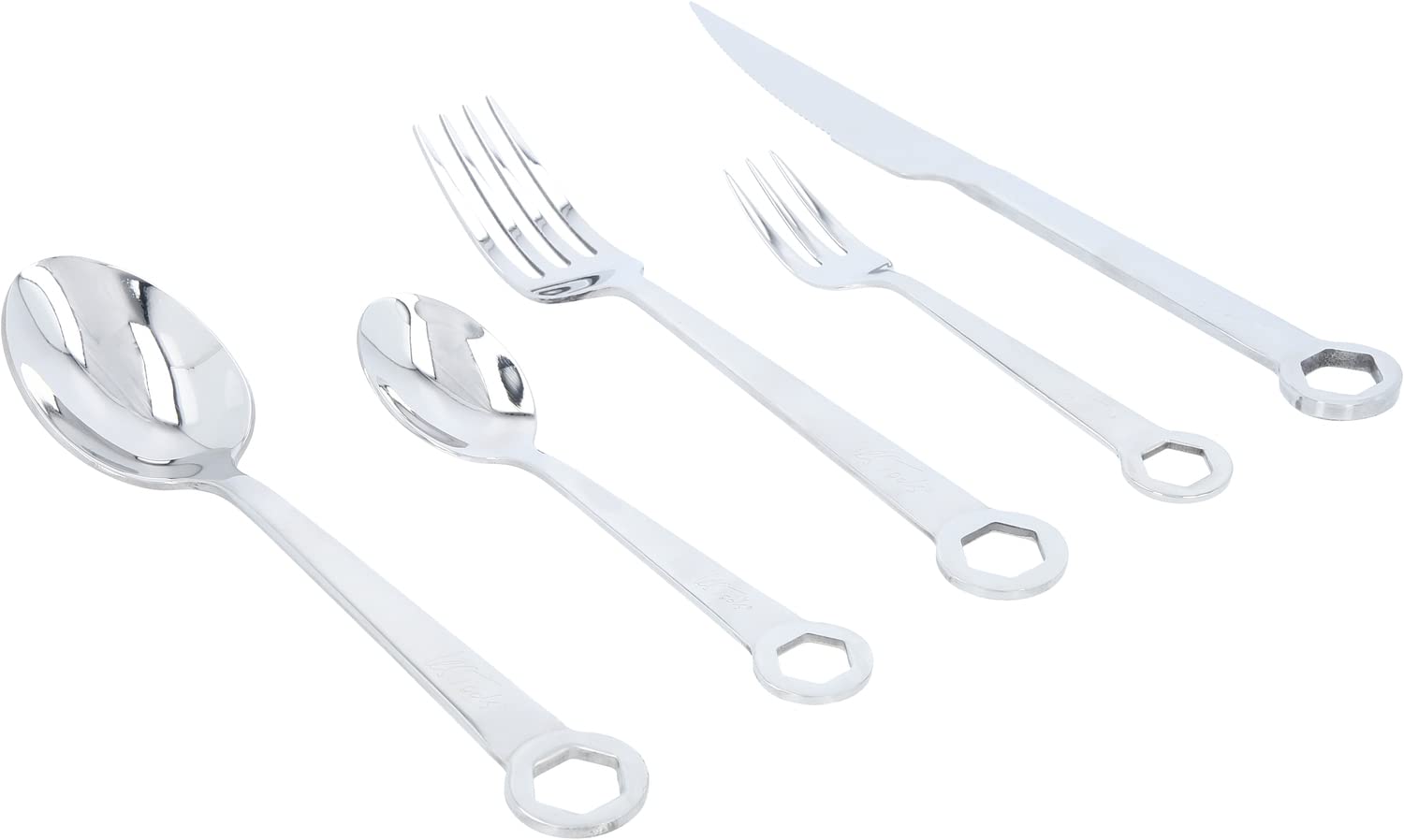KS Tools 11105 Besteck-Set 5-tlg, Edelstahl