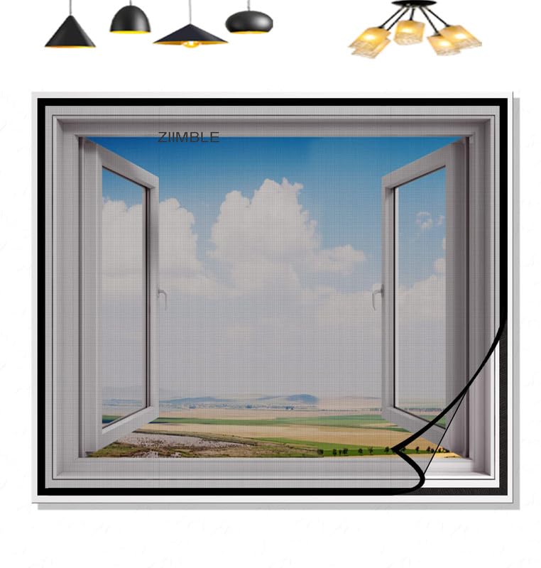 (18x18 inch)-1.5x1.5 Ft (Pack 1), Colour Black, Pre-Stitched, Windows Mosquito Net, Insect Net Adhesive with Hook and Loop for Window Frame,Wooden Frame| Highly Durable and Safe-image-32