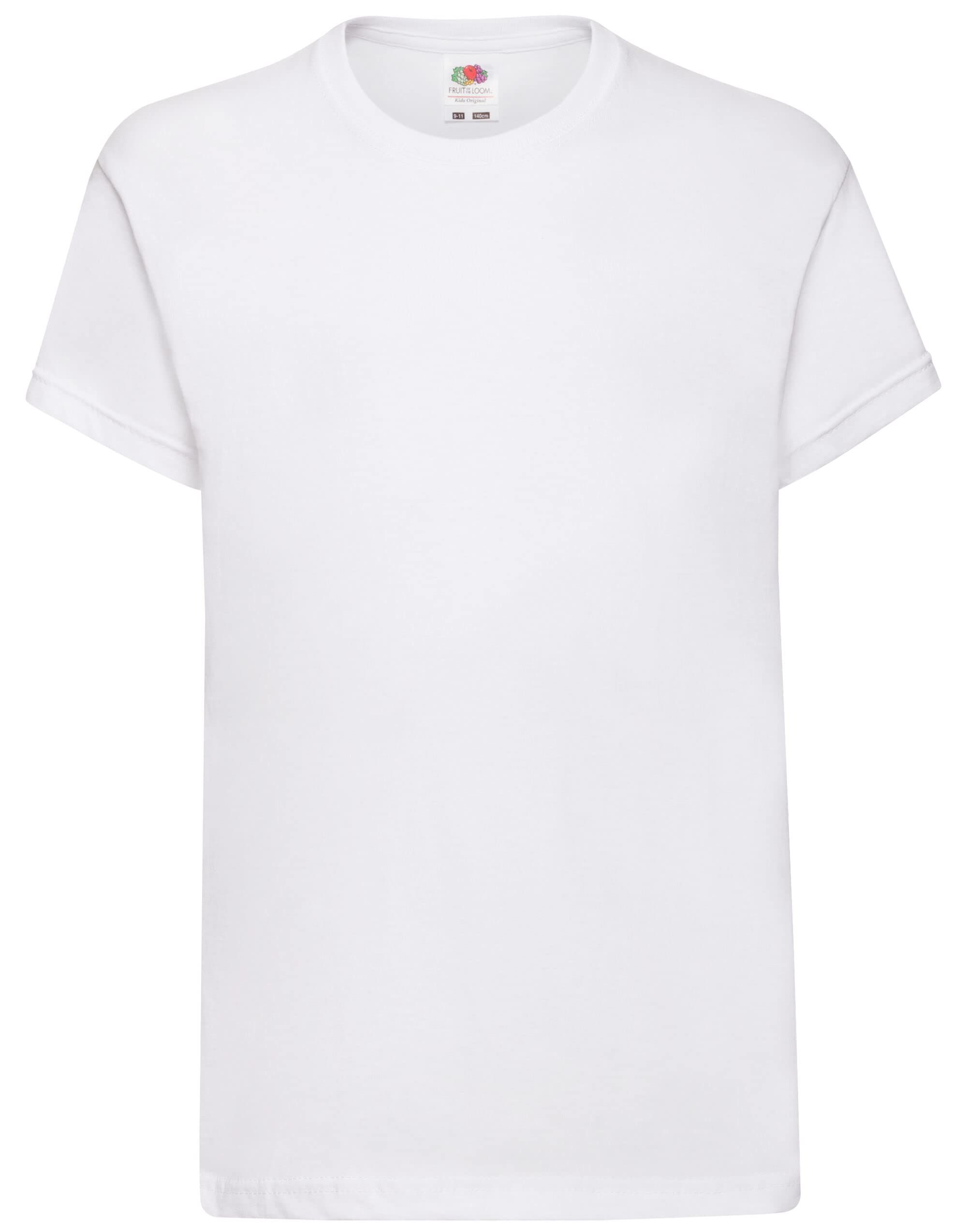 Fruit Of The Loom White Kid's Original T-Shirt Single