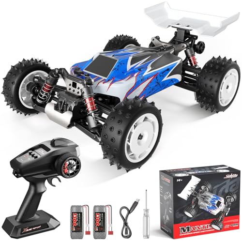 Yigowyigo Voiture télécommandée pour adulte 1:16, voiture RC 2,4 GHz 4WD 40 km/h, RC Car Offroad Brushless avec 2 batteries 1500 mAh et moteur RC390 : RC...