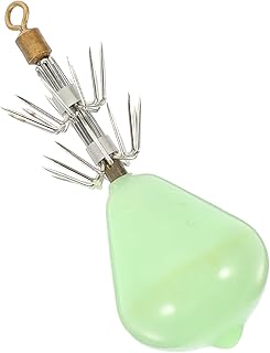 Luxshiny Gancho De Lula Isca De Polvo De Lula Fluorescente Brilha No Escuro Isca De Banho Luminosa Ganchos De Lula Gancho De Gaff Brilho Gabaritos De Lula Polvo De Pelúcia Ao Ar Livre