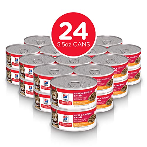 Hill's Science Diet Wet Cat Food, Adult, Light, Liver & Chicken
