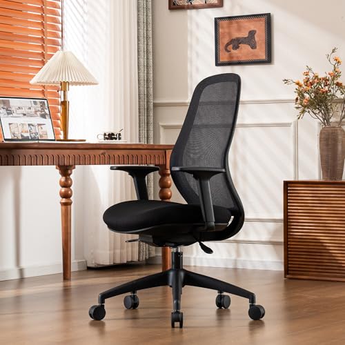 10 Best Mesh Office Chair Under $200: Top Comfortable Picks 4 Rowill Ergonomic Mesh Office Chair, Big and Tall Home Desk Chair with Adjustable Seat Cushion & Height, Comfortable High Back Rolling Swivel Computer Gaming Chairs for Long Time, Black
