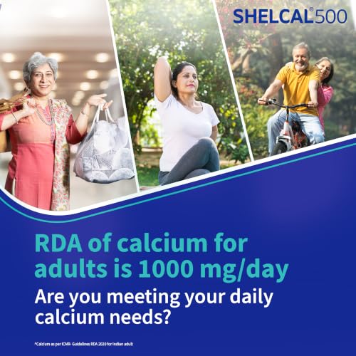 Image of Shelcal 500 calcium with Vitamin D3 (30 tablets) | For Healthy and Strong Bone, Joint & Muscles | India's No. 1 Doctor's Prescribed calcium Supplement - By Torrent Pharma