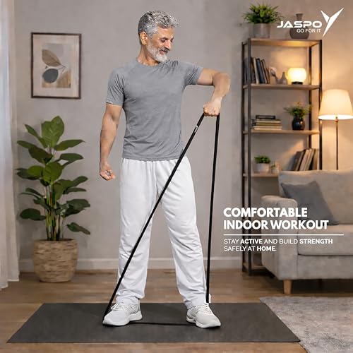 Image of Jaspo Fit Stretch Latex Resistance Band for Workout | Durable Exercise & Stretching Bands for Home Gym | Strength Training, Flexibility & Mobility | Ideal for Men & Women - S (15-30 kgs)