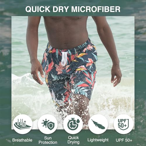 Image of Kanu Surf Men's Big Viper Extended Size Stripe Swim Trunk