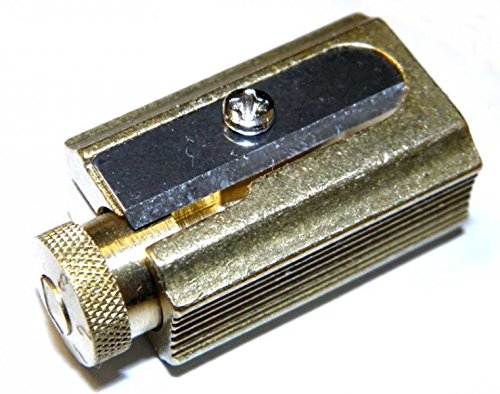 DUX Pencil and Crayon Sharpener Made of Brass in a Genuine Leather case - Thumbnail 3