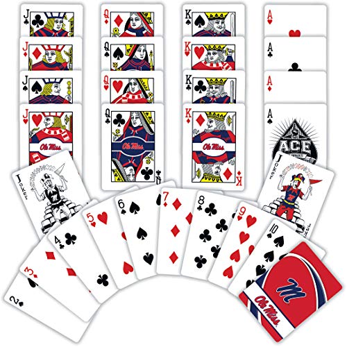 Image of MasterPieces Family Games - NCAA Ole Miss Rebels Playing Cards - Officially Licensed Playing Card Deck for Adults, Kids, and Family