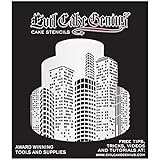 Evil Cake Genius Skyline Cake Stencil for Buttercream, Royal Icing or Airbrush