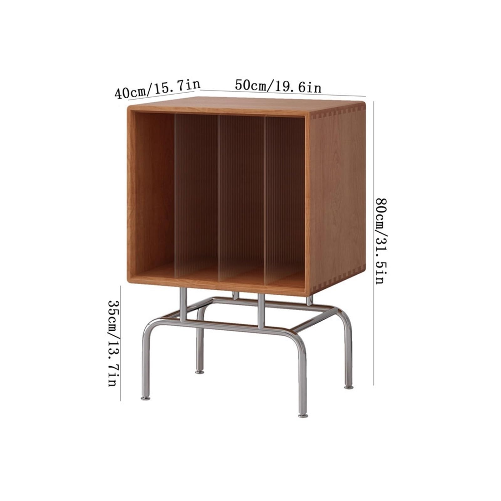 Ufficio Armadietto for dischi in vinile retrò, ripiano for CD in legno Scaffale porta dischi