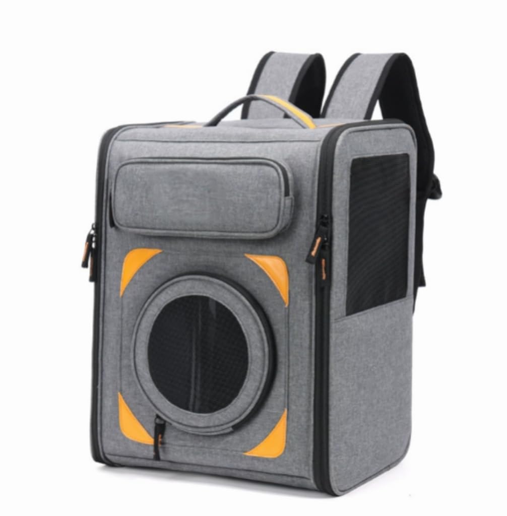 Cat Backpack Carrier, Bubble Expandable Cat Carrier for Cats or Small Dogs up to 15lbs, Airline-Approved, Large Space & Breathable Pet Backpack for Traveling, Hiking