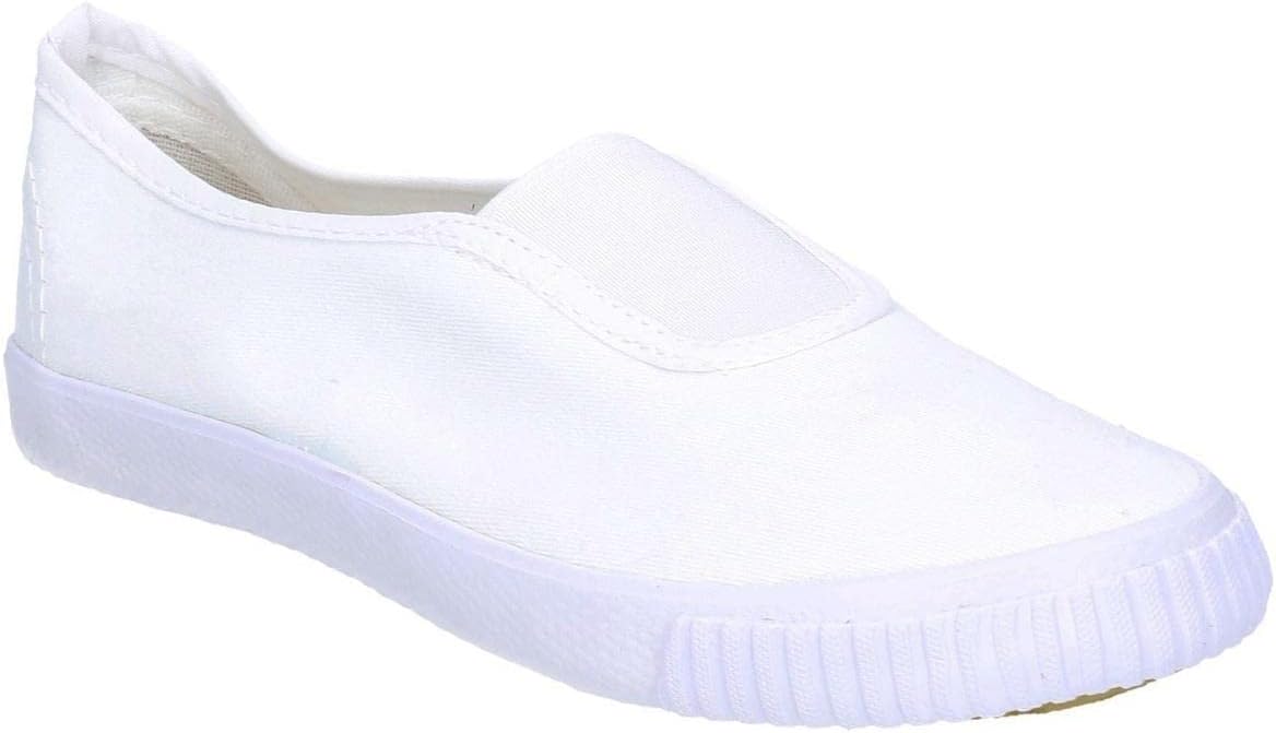 Mirak 6045/PSG27 Gusset Childrens Plimsolls White