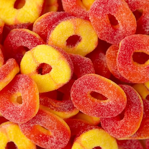Image of 5 lb Bulk Gummy Candy Mix - Gummy Bears, Sour Gummy Worms, Cinnamon Gummy Bears & Peach Rings Bulk - Assorted Gummies Fruit Snacks for Parties, Candy Buffets, Bulk Snacks & Gifting