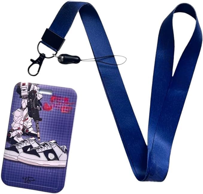 AllStyle By Patel Neck Strap Keychain Compatible Lanyard With ID Holder Suitable For All Ages (Purple Lanyard & ID Holder)