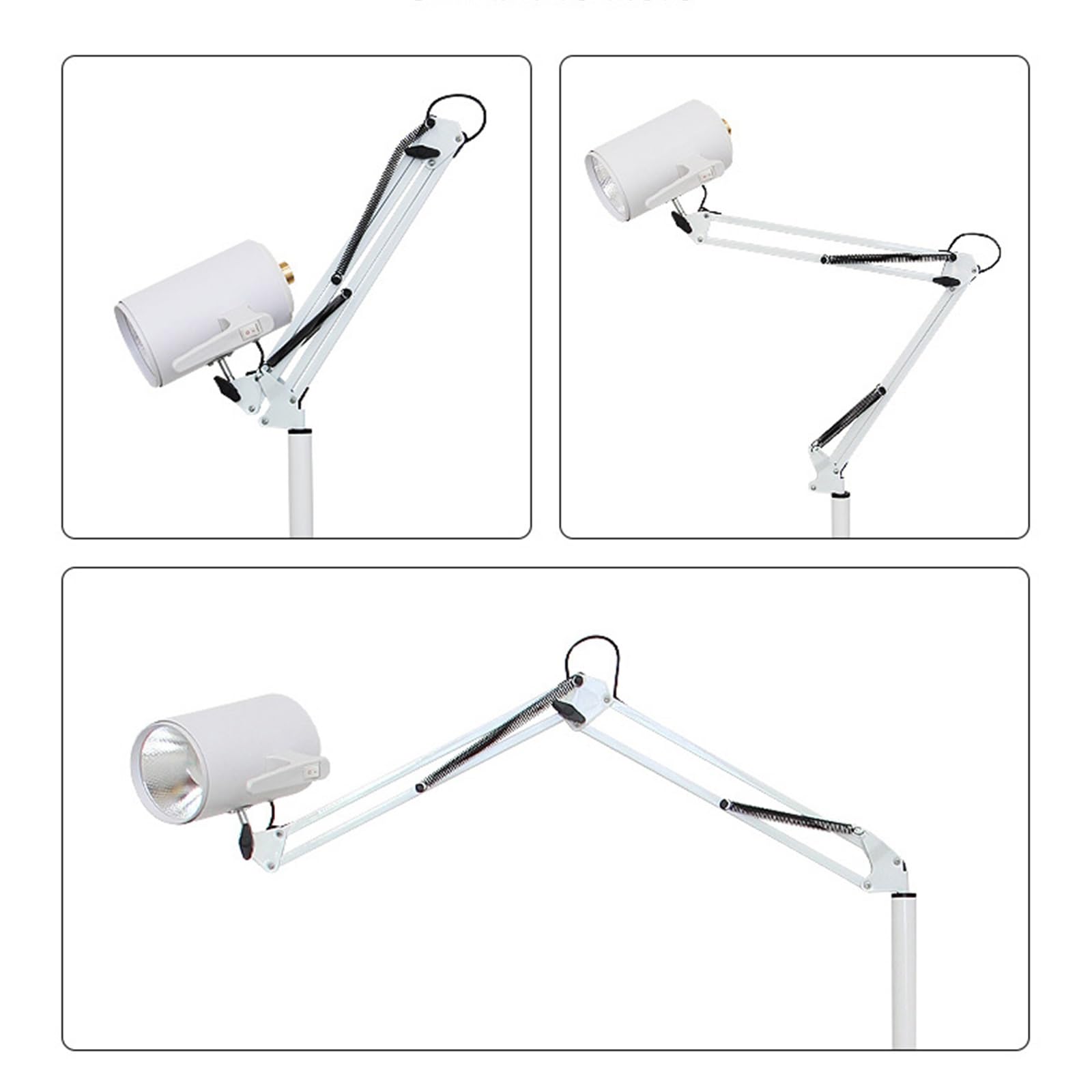 12 W Chirurgische LED Untersuchungslampe, Op Untersuchungsleuchte Mobile, 12 Loch Untersuchungslampe für Zahnärzte, mit Federlampenarm und Metalllampenschirm