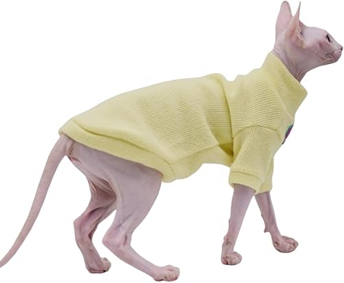 Miniatura 7 de Sphynx - Ropa para gatos para otoño e invierno, chaleco acolchado grueso y cálido sin pelo, ropa para gatos Devon, ropa para mascotas y gatos (XL,