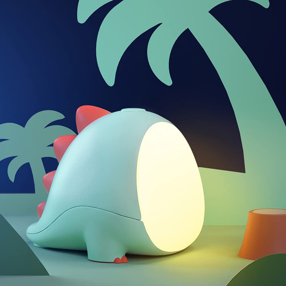 La Petite veilleuse Dinosaure avec minuterie d'arrêt Automatique, lumière Kawaii sûre et Durable et Compagnon Lumineux, adaptée à l'alimentation de bébé et au Changement de Couche