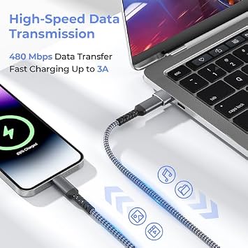 Elebase 4 Pack USB to USB C Adapter and USB C to Lightning Cable 6FT/2M with USB Adapter for Apple Watch Ultra iWatch 8 7,iPhone 16 15 14 13 Pro Max Plus,Airpods,iPad,Car