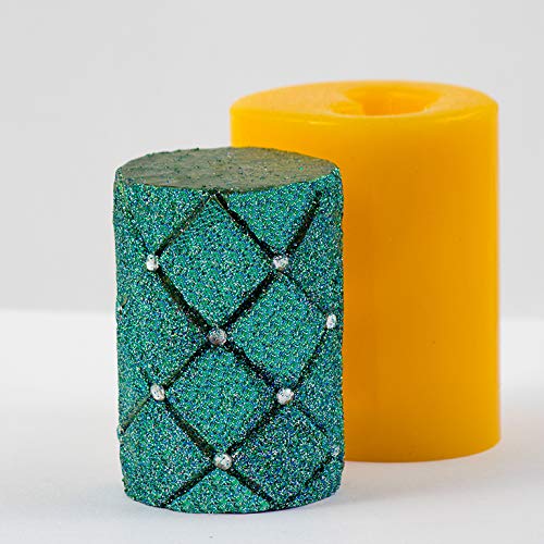Silicone Mold Cylinder Rhombus 3D Mold Candle Mold Silicone Mold