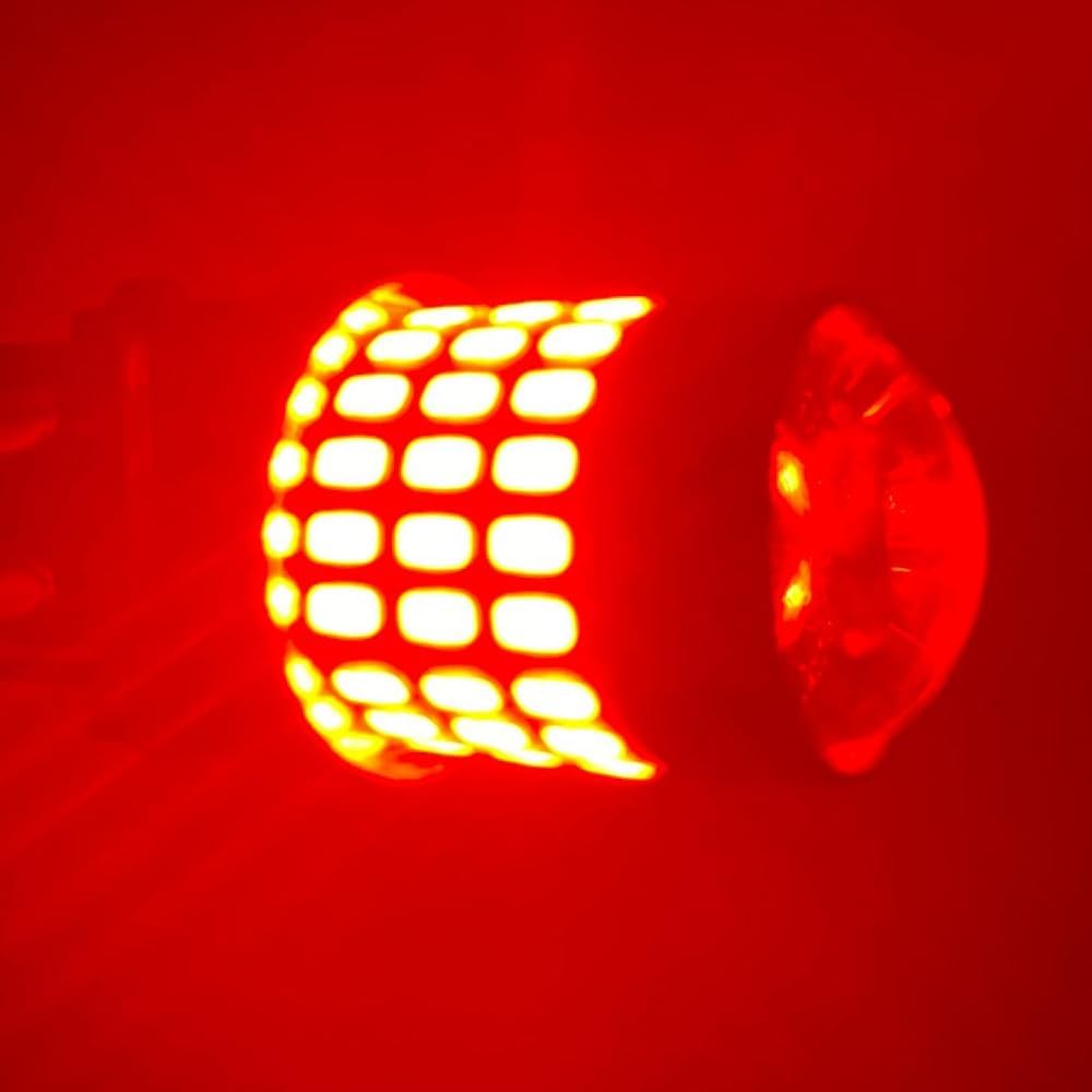 7443 LED Bulb Red, Super Bright Brake/Tail Light Bulb for GMC Sierra 1500 (2014-2015-2016-2017-2018), 300% Brighter 4000LM T20 W21W 7440 7444 Replacement, Canbus-Ready, Plug and Play, Pack of 2