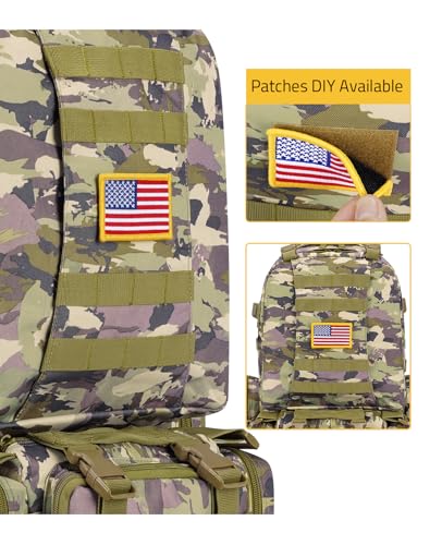 Image of CVLIFE Tactical Backpack Military Army Rucksack 60L Large Assault Pack Detachable Molle Bag, Auriclash