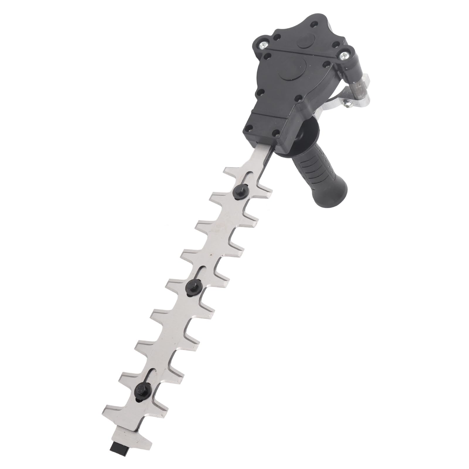 Haofy El Accesorio para Cortasetos Convierte Eficientemente la Amoladora Angular para Recortar El Jardín Adaptador para Cortasetos para Arbustos y Arbustos Negro/Plata